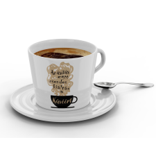  Az ásítás egy csendes kiáltás a kávéért - Kávéscsésze (Ajándék kistányérral) bögrék, csészék