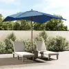  Azúrkék kerti napernyő fa rúddal 300x300x273 cm