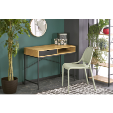 B50 íróasztal, szín: fekete/arany tölgy íróasztal