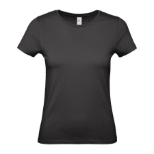 B&amp;C B54E Női rövid ujjú póló, fekete - XS női póló