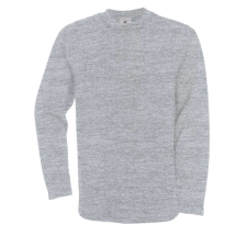 B&amp;C BCWU610 férfi köryakas pulóver, Heather Grey-S férfi pulóver, kardigán