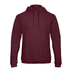 B&C férfi kapucnis pulóver, színazonos húzózsinórral O47, Burgundy-2XL