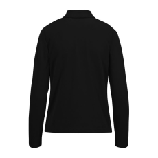 B&C hosszú ujjú előzsugorodott galléros Női pamut póló O31, Black-2XL