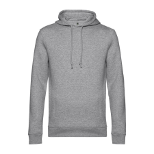 B&amp;C kapucnis férfi pulóver kétoldali zsebekkel O78, Heather Grey-3XL férfi pulóver, kardigán