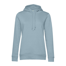 B&C kapucnis Női pulóver kétoldali zsebekkel O79, Blue Fog-XL