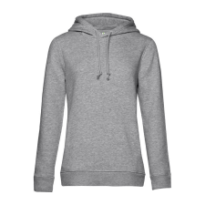 B&amp;C kapucnis Női pulóver kétoldali zsebekkel O79, Heather Grey-L női pulóver, kardigán