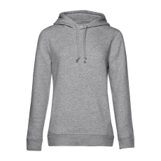 B&C kapucnis Női pulóver kétoldali zsebekkel O79, Heather Grey-S