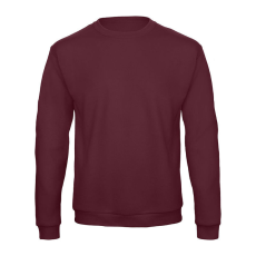 B&C kereknyakú férfi pulóver O46, Burgundy-XL