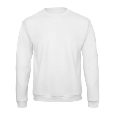 B&amp;C kereknyakú férfi pulóver O46, White-M férfi pulóver, kardigán