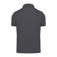 B&C modern, klasszikus stílusú, előzsugorított galléros férfi pamut póló O01, Dark Grey-5XL