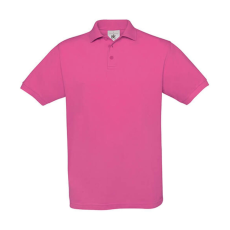 B and C Férfi galléros póló rövid ujjú B&C Piqué Polo Safran - PU409 - S, Fuchsia