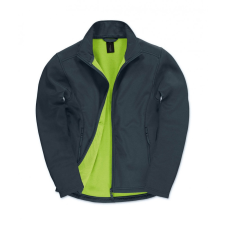 B and C Férfi hosszú ujjú Softshell B and C ID.701 Softshell Jacket 3XL, Sötétkék/Neon Zöld férfi kabát, dzseki