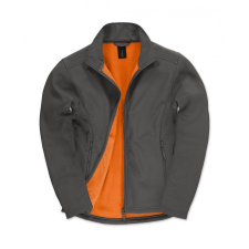 B and C Férfi hosszú ujjú Softshell B and C ID.701 Softshell Jacket L, Sötét Szürke/Neon Narancs férfi kabát, dzseki
