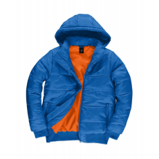 B and C Férfi kapucnis hosszú ujjú kabát B and C Superhood/men Jacket 2XL, Királykék/Neon Narancssárga
