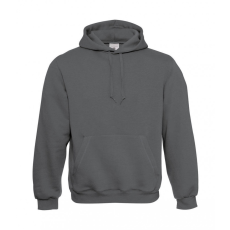 B and C Férfi kapucnis hosszú ujjú pulóver B and C Hooded Sweatshirt XS, Acélszürke