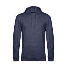 B and C Férfi kapucnis hosszú ujjú pulóver B and C #Hoodie French Terry L, Heather Sötétkék (navy) férfi pulóver, kardigán