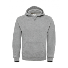 B and C Férfi kapucnis hosszú ujjú pulóver B and C ID.003 Cotton Rich Hooded Sweatshirt M, Heather szürke