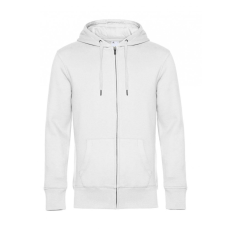 B and C Férfi kapucnis hosszú ujjú pulóver B and C KING Zipped Hooded 2XL, Fehér