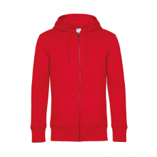 B and C Férfi kapucnis hosszú ujjú pulóver B and C KING Zipped Hooded XS, Piros