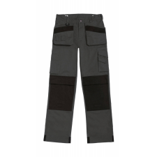 B and C Uniszex nadrág munkaruha B and C Performance Pro Workwear Trousers 42&quot;, Steel Szürke/Fekete női nadrág