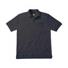 B and C Uniszex rövid ujjú galléros póló munkaruha B and C Energy Pro Workwear Pocket Polo XL, Sötétszürke