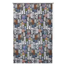 B.Banani Klemmfix Sötétítő Roló 60 x 150 cm Betűmintás lakástextília