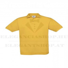  B&C férfi pamut galléros póló férfi póló