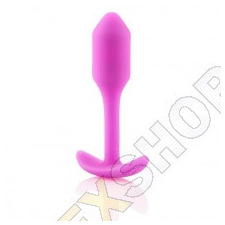 b-Vibe Snug Plug 1 anál dildó belső súllyal - rózsaszín - 55 g anál