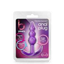  B YOURS TRIPLE BEAD ANAL PLUG PURPLE anál