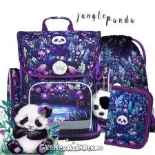 BAAGL pandás ergonomikus iskolatáska SZETT - Jungle Panda iskolatáska