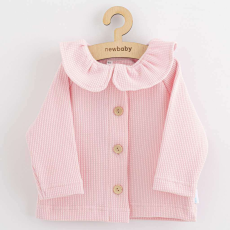  Baba kabátka gombokkal  New Baby Luxury clothing Laura rózsaszín, vel. 92 (18-24 h)