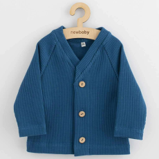  Baba kabátka gombokkal  New Baby Luxury clothing Oliver kék, vel. 56 (0-3 h)