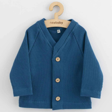  Baba kabátka gombokkal  New Baby Luxury clothing Oliver kék, vel. 62 (3-6 h)