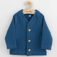  Baba kabátka gombokkal  New Baby Luxury clothing Oliver kék, vel. 92 (18-24 h)
