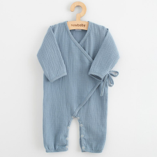 Baba muszlin kezeslábas New Baby blue, vel. 86 (12-18 h) babakabát, overál, bundazsák