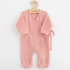  Baba muszlin kezeslábas New Baby pink, vel. 74 (6-9 h) babakabát, overál, bundazsák