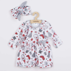  Baba nyári ruha fejpánttal New Baby Christmas, vel. 86 (12-18 h)