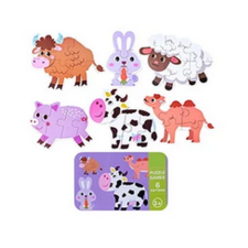  Baba oktató puzzle  - Farm állatai puzzle, kirakós