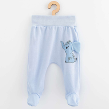 Baba pamut lábfejes nadrág New Baby Happy Elephant blue gyerek nadrág