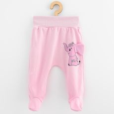  Baba pamut lábfejes nadrág New Baby Happy Elephant pink, vel. 56 (0-3 h)