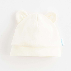  Baba pamut sapka fülekkel New Baby Kids bézs, vel. 80 (9-12 h)