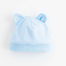  Baba pamut sapka fülekkel New Baby Kids kék, vel. 62 (3-6 h)