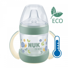 Baba tanuló itatópohár NUK for Nature hőmérséklet-jelzővel 6-18h zöld itatópohár