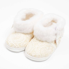  Baba téli csipke csizma New Baby 6-12 h bézs, vel. 6-12 m