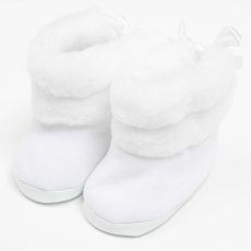  Baba téli csizma New Baby fehér 6-12 h, vel. 6-12 m