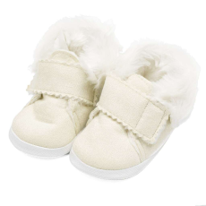  Baba téli velúr cipő New Baby 6-12 h bézs, vel. 6-12 m