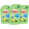 Baba Triopack Antibacterial Liquid Soap Refill Lime 500 ml