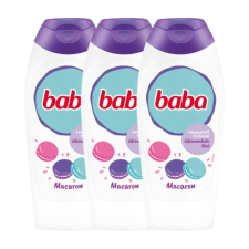 Baba Tusfürdő Édesmandula illat - Macaron 3x400ml tusfürdők