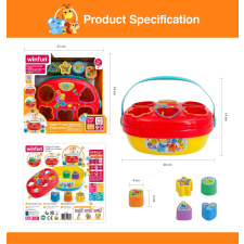  Babajáték Elektronikus formaválogató szórakoztató hangokkal és dalokkal Winfun 230201 formabedobó