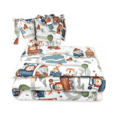 Babastar BS Ágyneműgarnitúra 3 részes - Állatok a vonaton babaágynemű, babapléd